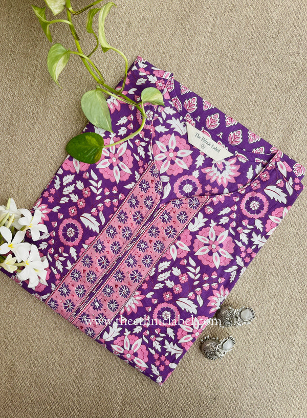 "Noorvy" Jaal Printed Cotton kurta