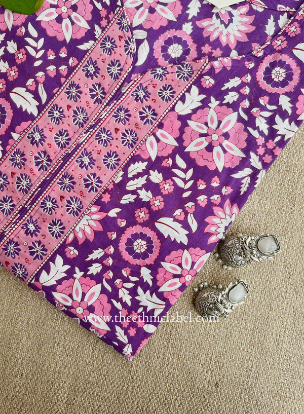 "Noorvy" Jaal Printed Cotton kurta