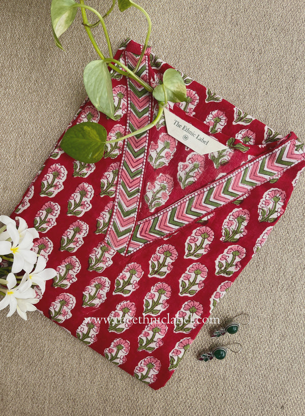 "Neerja" Hand Block Printed Cotton Co-Ord Set (2 pc)