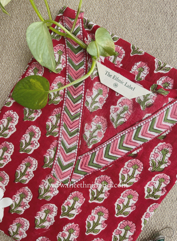 "Neerja" Hand Block Printed Cotton Co-Ord Set (2 pc)