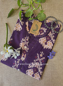"Ruhani" Purple Printed Cotton kurta