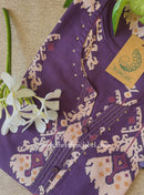 "Kapila" Purple Printed Cotton kurta