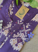 "Kapila" Purple Printed Cotton kurta