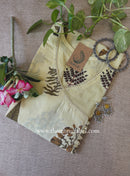 "Dharti" Cream Angrakha Cotton kurta