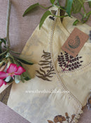 "Dharti" Cream Angrakha Cotton kurta
