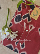"Abeer" Maroon Kantha Cotton kurta