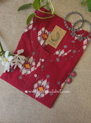 "Riwaaz" Red Printed Cotton kurta