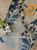 Sandhya Grey-Blue Angrakha Cotton kurta (S to 5XL)