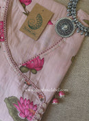 Siksha Peach Angrakha Cotton kurta