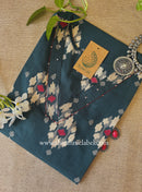 "Zariya" Bottle Green Printed Cotton kurta