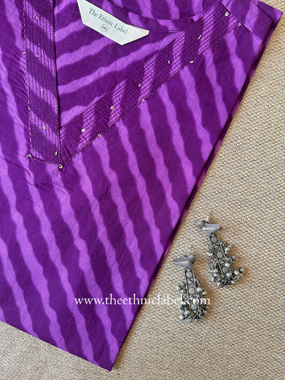 "Siya" Lehriya Printed Cotton kurta - Big Size