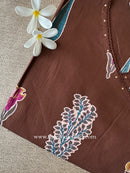 "Surabhi" Brown Cotton kurta - Big Size