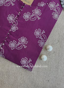 "Mudra" Magenta Cotton kurta - Big Size