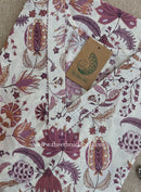 "Saloni" Cream Cotton kurta - Big Size