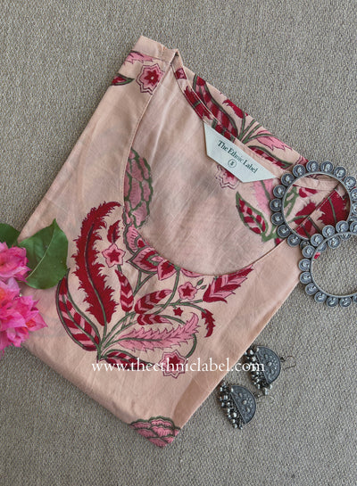 "Mumtaz" Hand Block Printed Bagru Cotton kurta