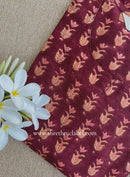 "Raunak" Hand Block Printed Maroon Cotton kurta