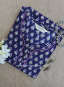 "Mehira" Hand Block Printed Purple Cotton kurta