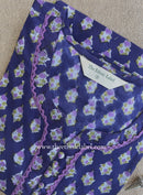"Mehira" Hand Block Printed Purple Cotton kurta