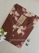 "Veerika" Brown Printed Cotton kurta