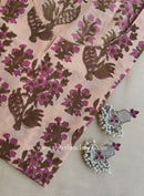 "Nishat" Hand Block Printed Peach Cotton kurta