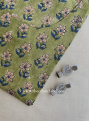 "Virasat" Hand Block Printed Green Cotton kurta