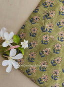 "Virasat" Hand Block Printed Green Cotton kurta
