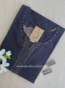 "Tiona" Black Printed Cotton kurta