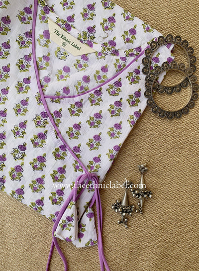 "Palaash" Hand Block Printed Cotton kurta