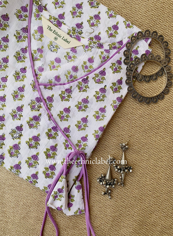 "Palaash" Hand Block Printed Cotton kurta