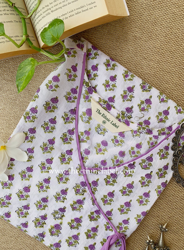 "Palaash" Hand Block Printed Cotton kurta