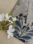 "Heer" Grey Blue Printed Cotton kurta