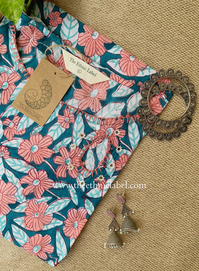 "Tarini" Hand Block Printed Cotton kurta