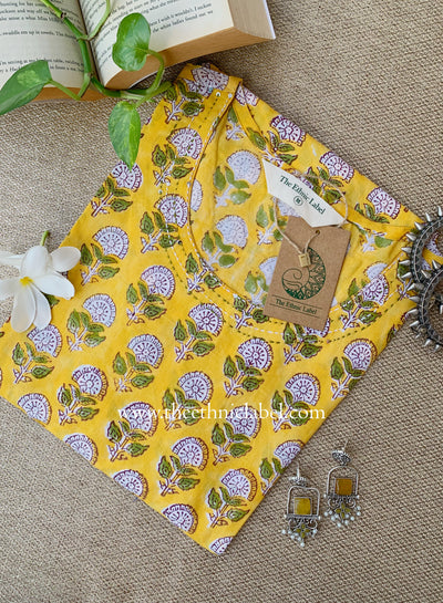 "Nirmaya" Hand Block Printed Cotton kurta