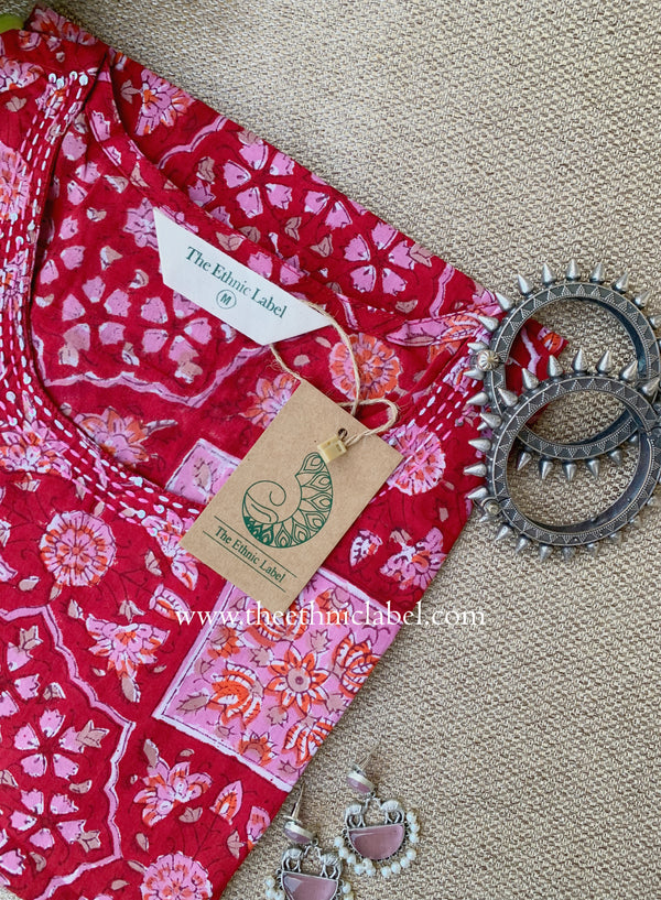 "Chhap" Hand Block Printed Cotton kurta