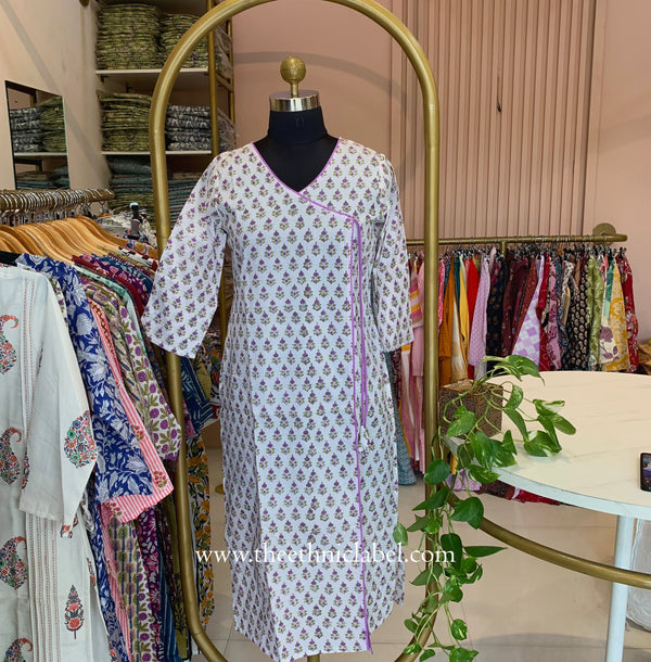 "Palaash" Hand Block Printed Cotton kurta