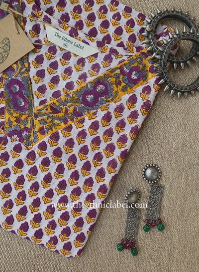 "Jannat" Hand Block Printed Cotton kurta - 3XL