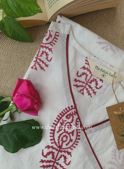 "Jahaan" Hand Block Printed Cotton kurta