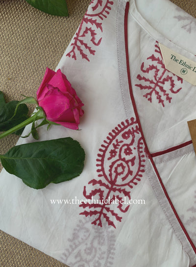 "Jahaan" Hand Block Printed Cotton kurta