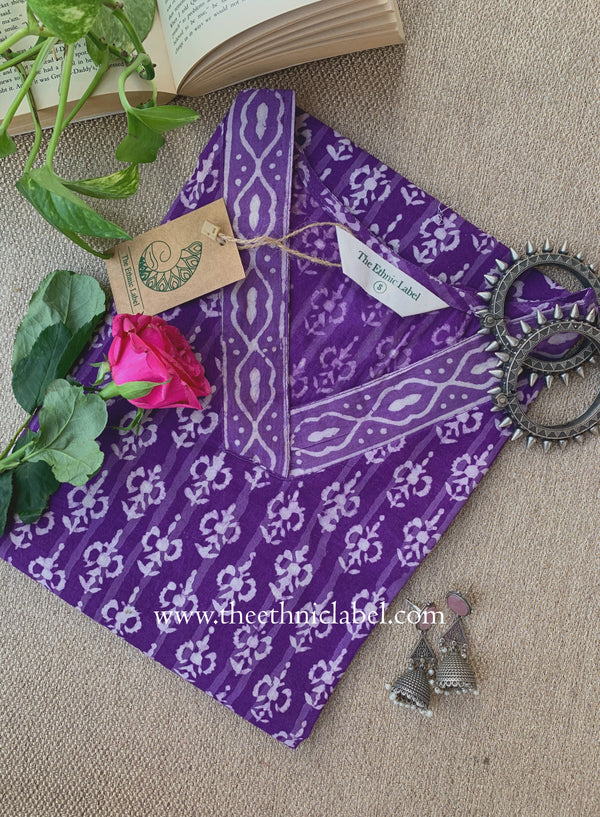 "Mirana" Hand Block Printed Cotton kurta