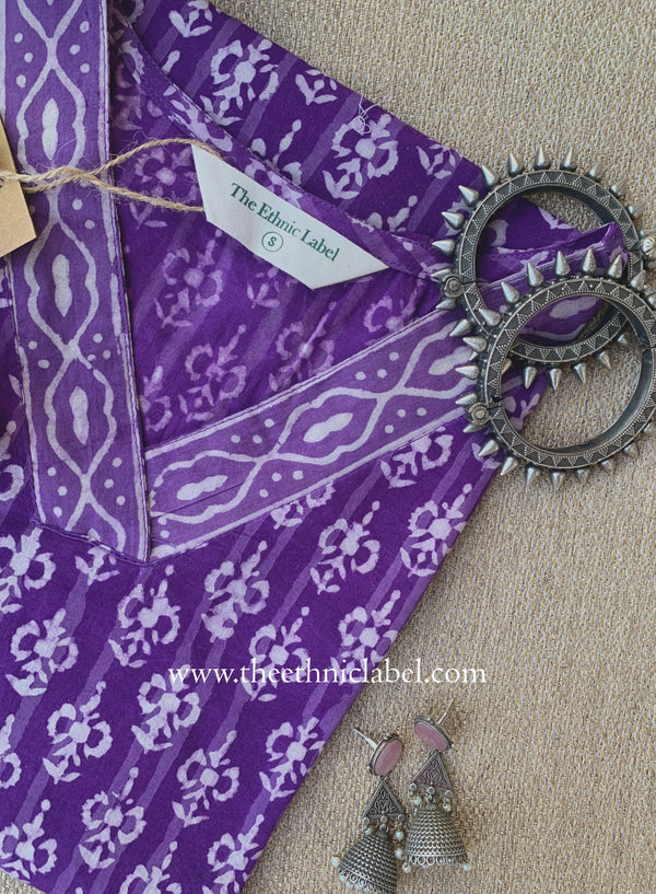 "Mirana" Hand Block Printed Cotton kurta