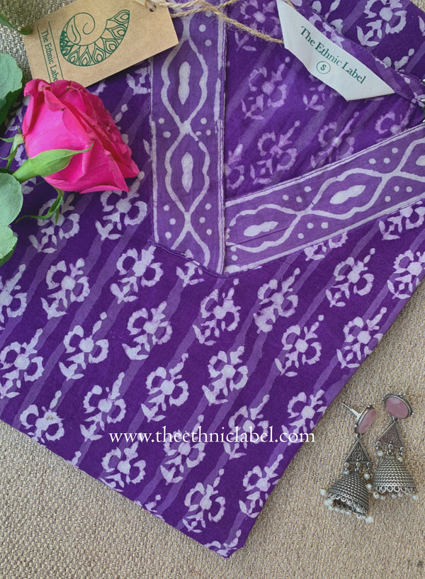 "Mirana" Hand Block Printed Cotton kurta