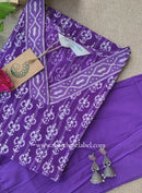 "Karwaah" Hand Block Printed Cotton kurta and pant set-2pc