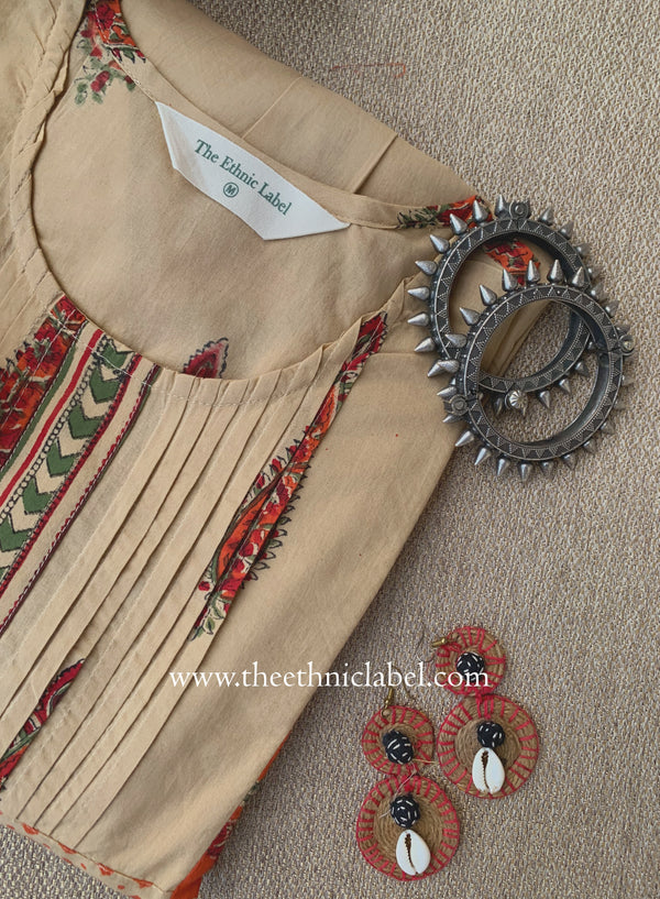 "Dastaan" Hand Block Printed Cotton kurta