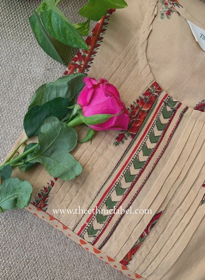 "Dastaan" Hand Block Printed Cotton kurta