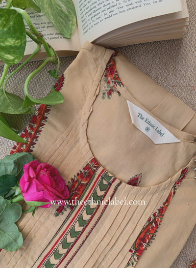 "Dastaan" Hand Block Printed Cotton kurta