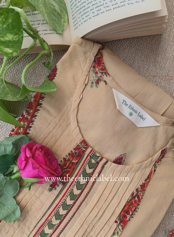 "Dastaan" Hand Block Printed Cotton kurta