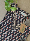 "Chhapai" Hand Block Printed Bagru Cotton kurta