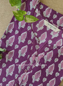 "Kali" Purple Cotton kurta - Big Size