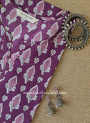"Kali" Purple Cotton kurta - Big Size
