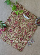 "Shaista" Beige Buttoned Cotton kurta - Big Size